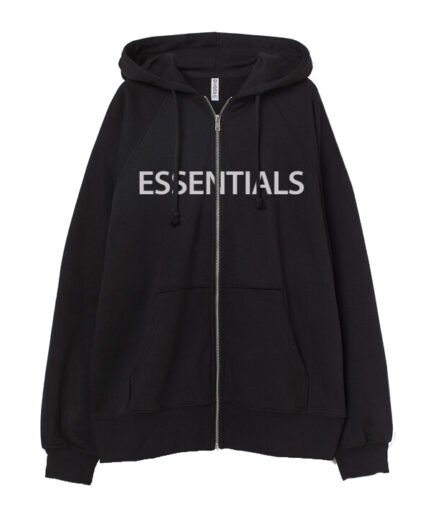 essentials black hoodie​